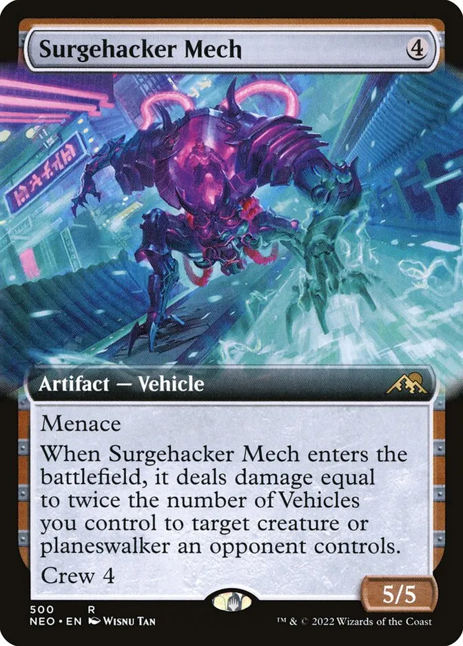 2022 Kamigawa: Neon Dynasty Surgehacker Mech #500 rare card image