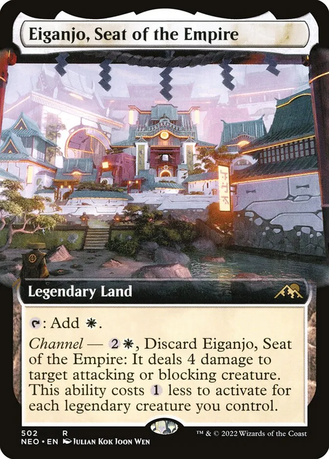 2022 Kamigawa: Neon Dynasty Eiganjo, Seat of the Empire #502 rare card image