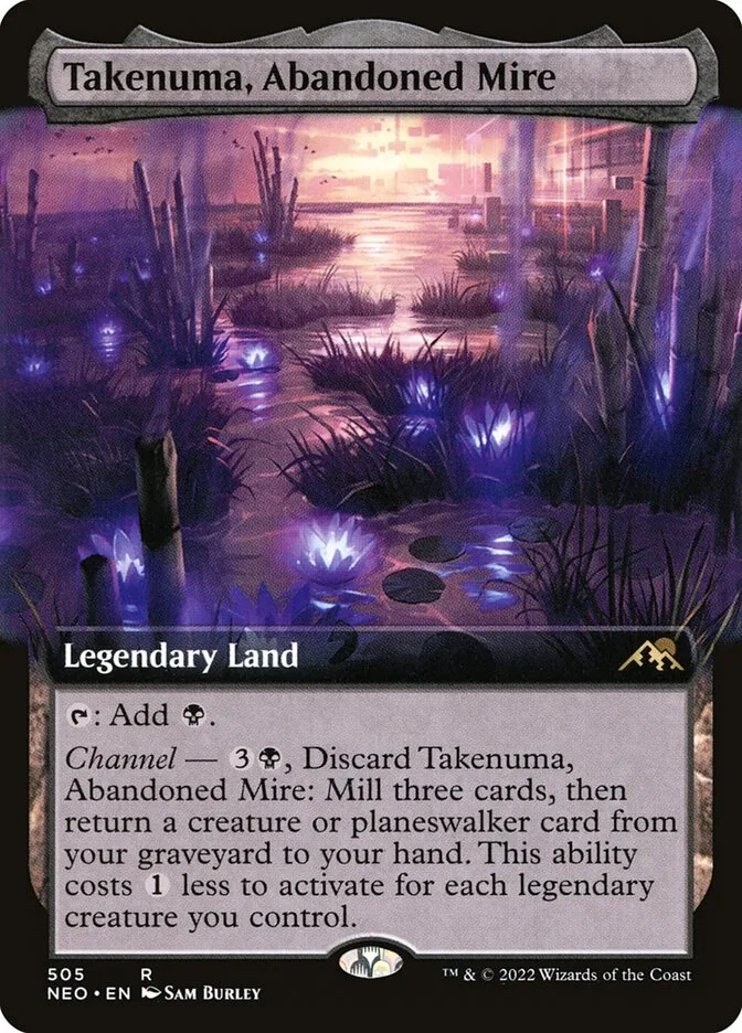 2022 Kamigawa: Neon Dynasty Takenuma, Abandoned Mire #505 rare card image