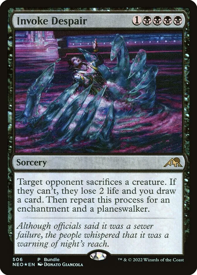 2022 Kamigawa: Neon Dynasty Invoke Despair #506 rare card image
