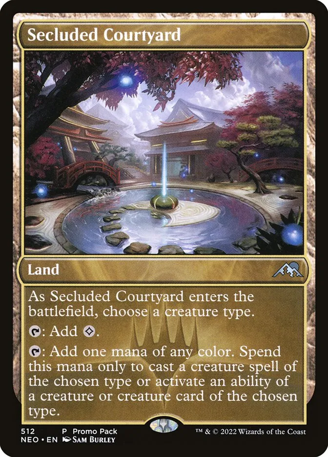 2022 Kamigawa: Neon Dynasty Secluded Courtyard #512 uncommon card image