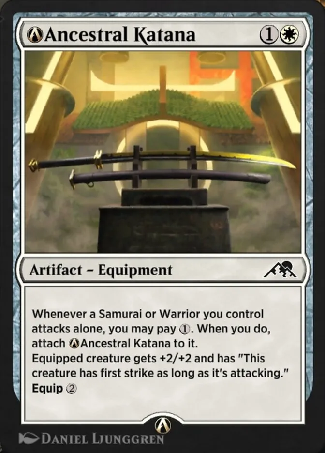 2022 Kamigawa: Neon Dynasty A-Ancestral Katana common #A-1 common card image