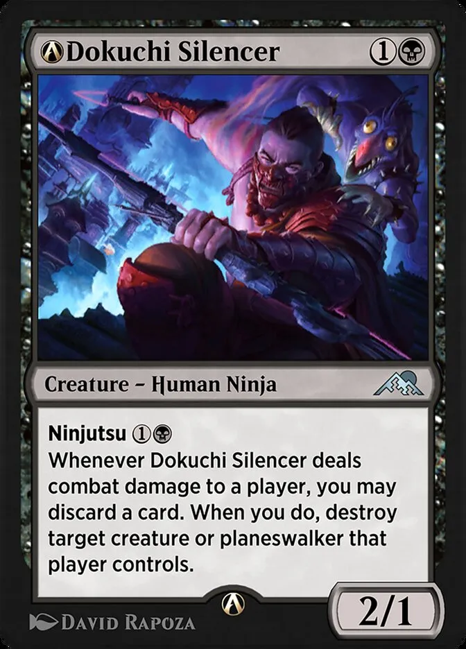 2022 Kamigawa: Neon Dynasty A-Dokuchi Silencer uncommon #A-95 uncommon card image