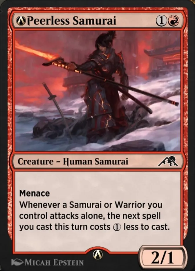 2022 Kamigawa: Neon Dynasty A-Peerless Samurai common #A-156 common card image