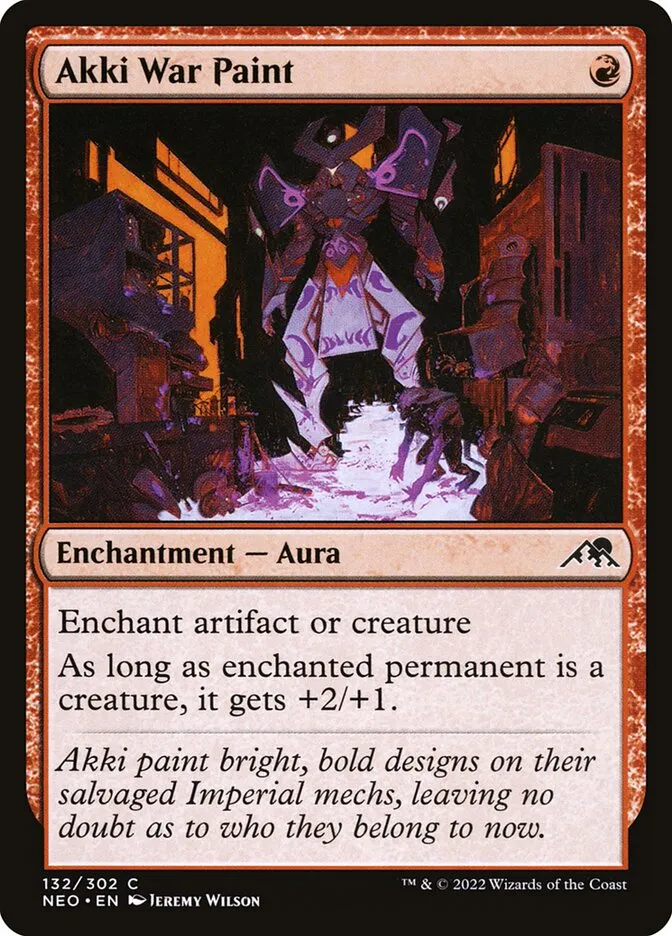 2022 Kamigawa: Neon Dynasty Akki War Paint #132 common card image