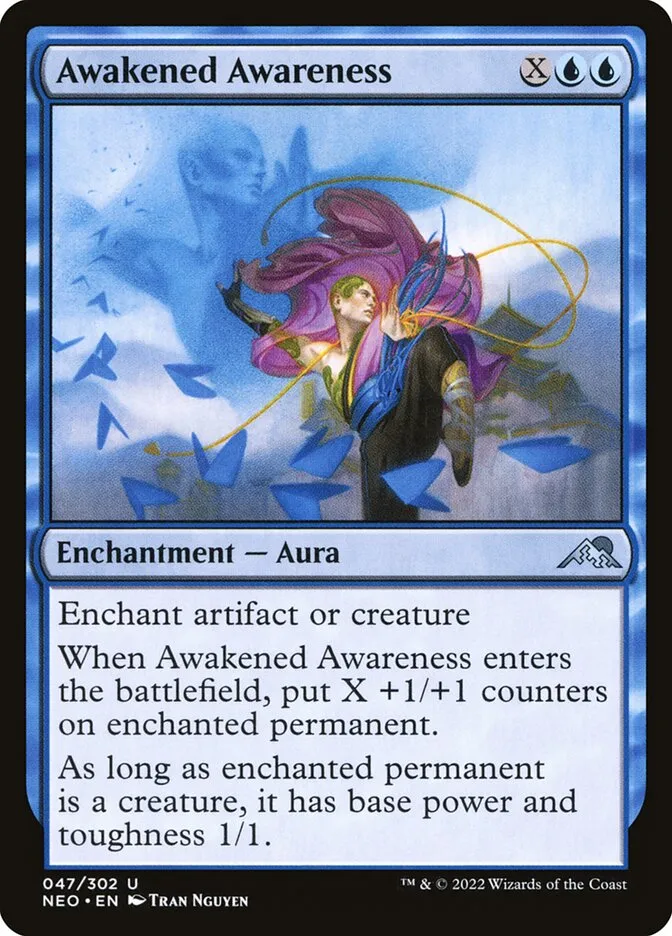 2022 Kamigawa: Neon Dynasty Awakened Awareness uncommon #47 uncommon card image