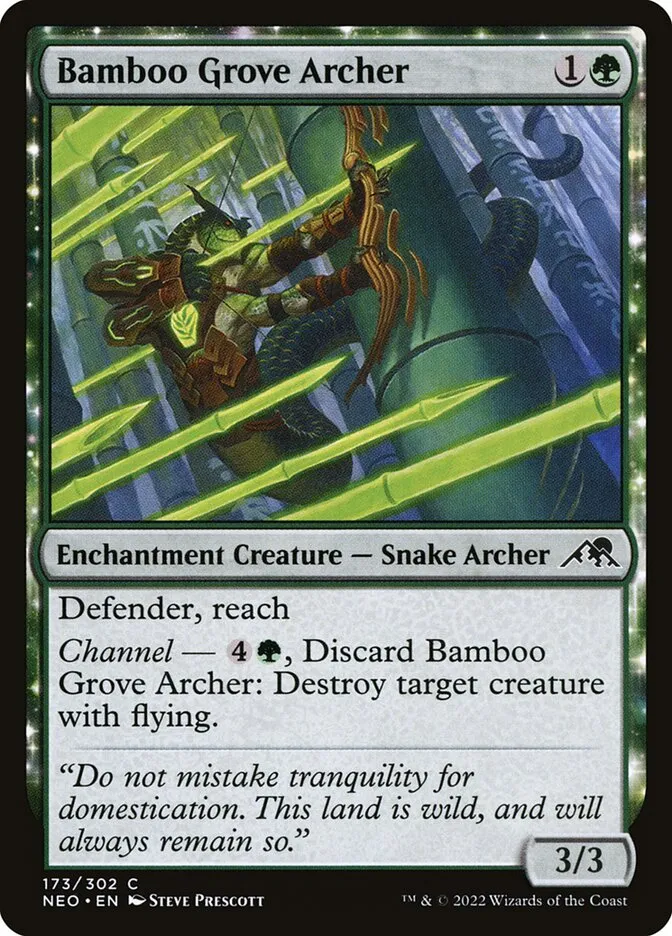2022 Kamigawa: Neon Dynasty Bamboo Grove Archer common #173 common card image
