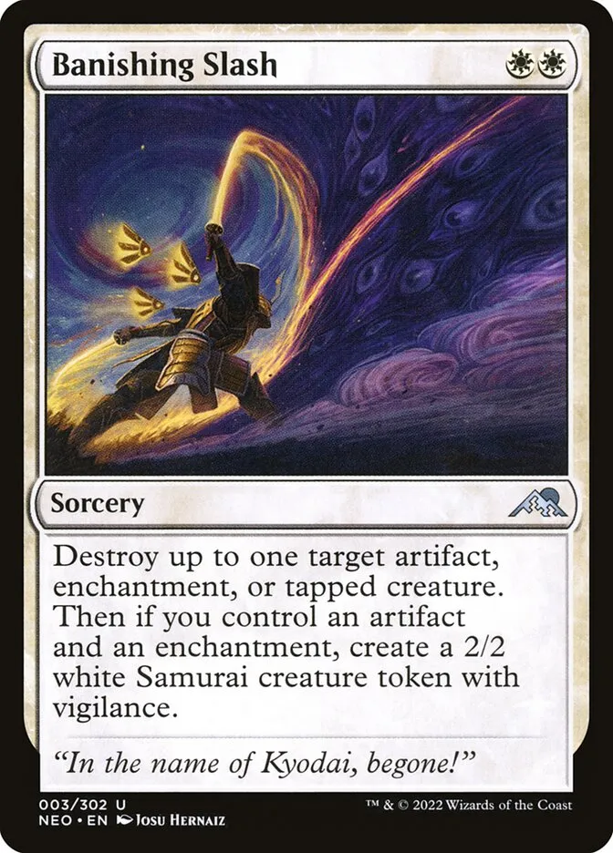 2022 Kamigawa: Neon Dynasty Banishing Slash uncommon #3 uncommon card image