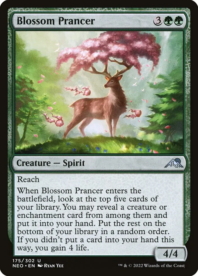 2022 Kamigawa: Neon Dynasty Blossom Prancer uncommon #175 uncommon card image