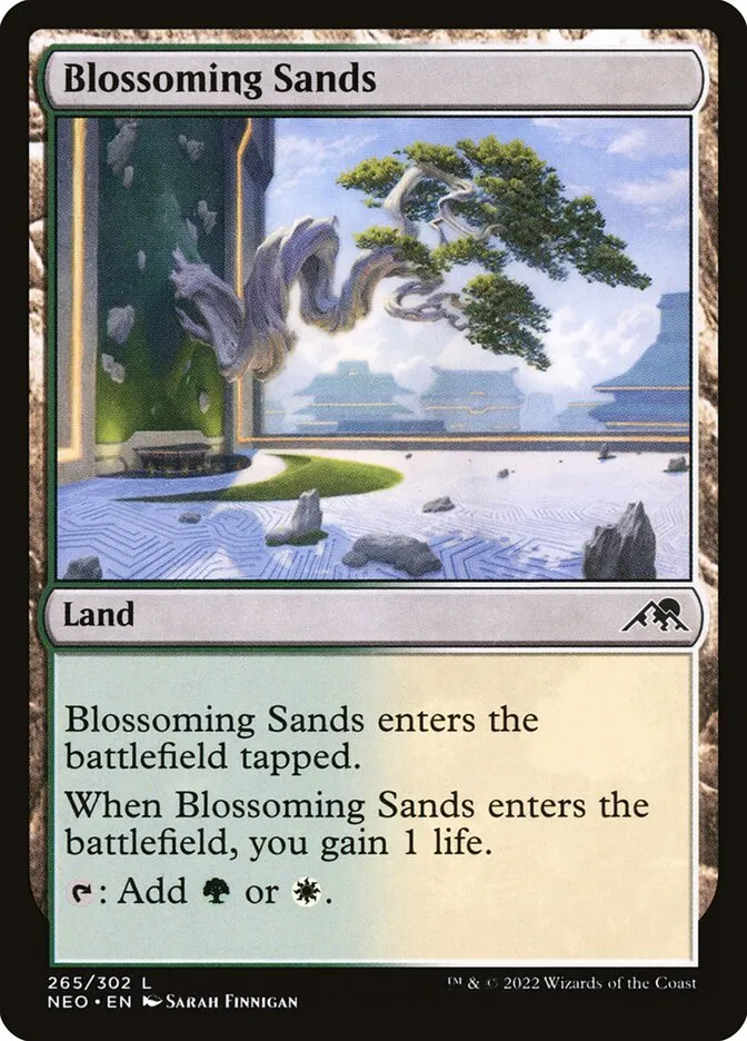 2022 Kamigawa: Neon Dynasty Blossoming Sands #265 common card image