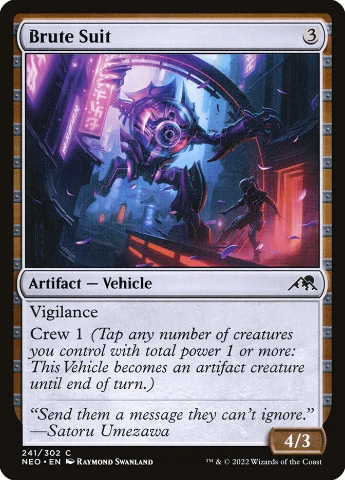 2022 Kamigawa: Neon Dynasty Brute Suit common #241 common card image