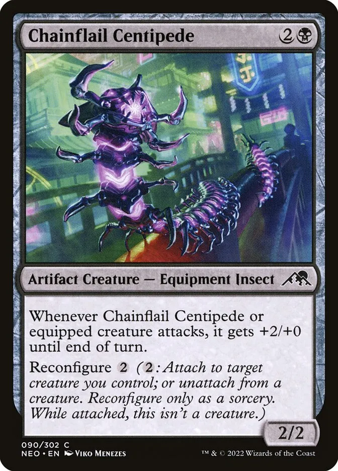 2022 Kamigawa: Neon Dynasty Chainflail Centipede #90 common card image