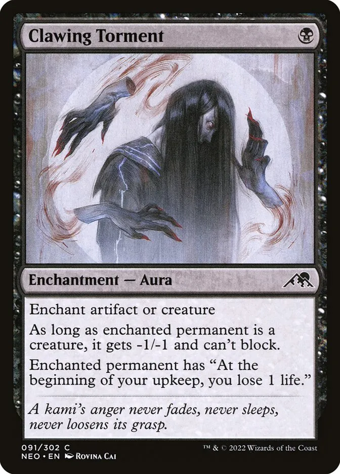2022 Kamigawa: Neon Dynasty Clawing Torment #91 common card image
