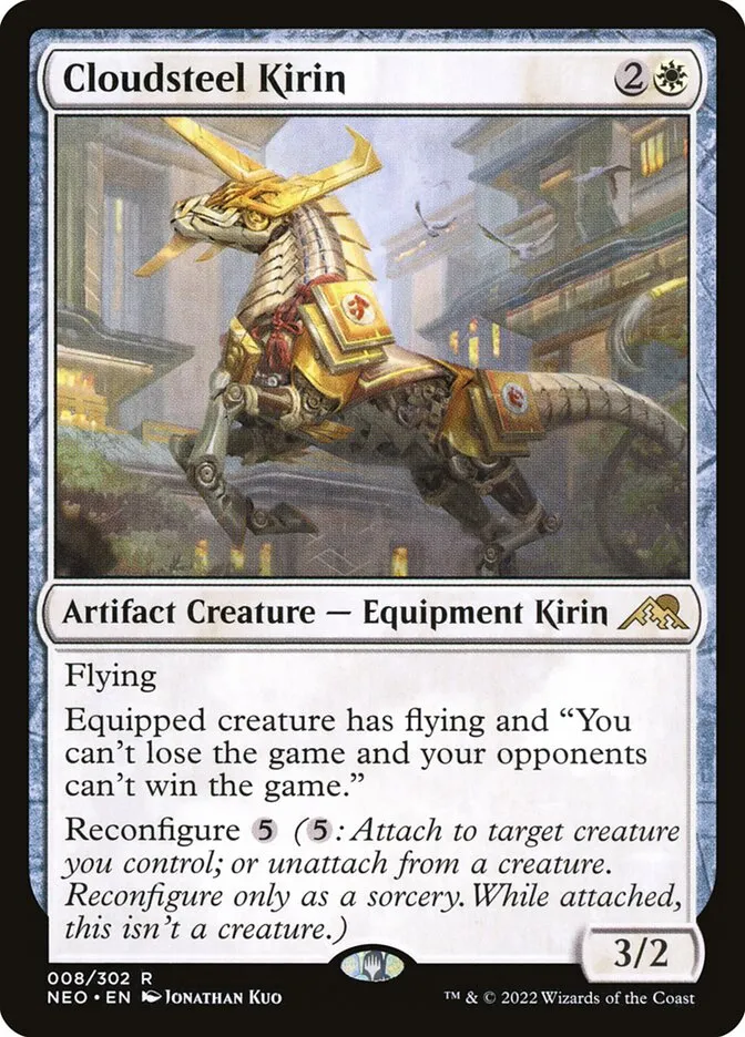 2022 Kamigawa: Neon Dynasty Cloudsteel Kirin rare #8 rare card image