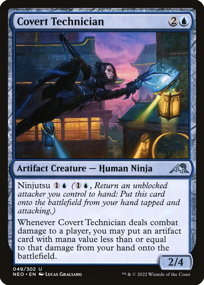 2022 Kamigawa: Neon Dynasty Covert Technician uncommon #49 uncommon card image