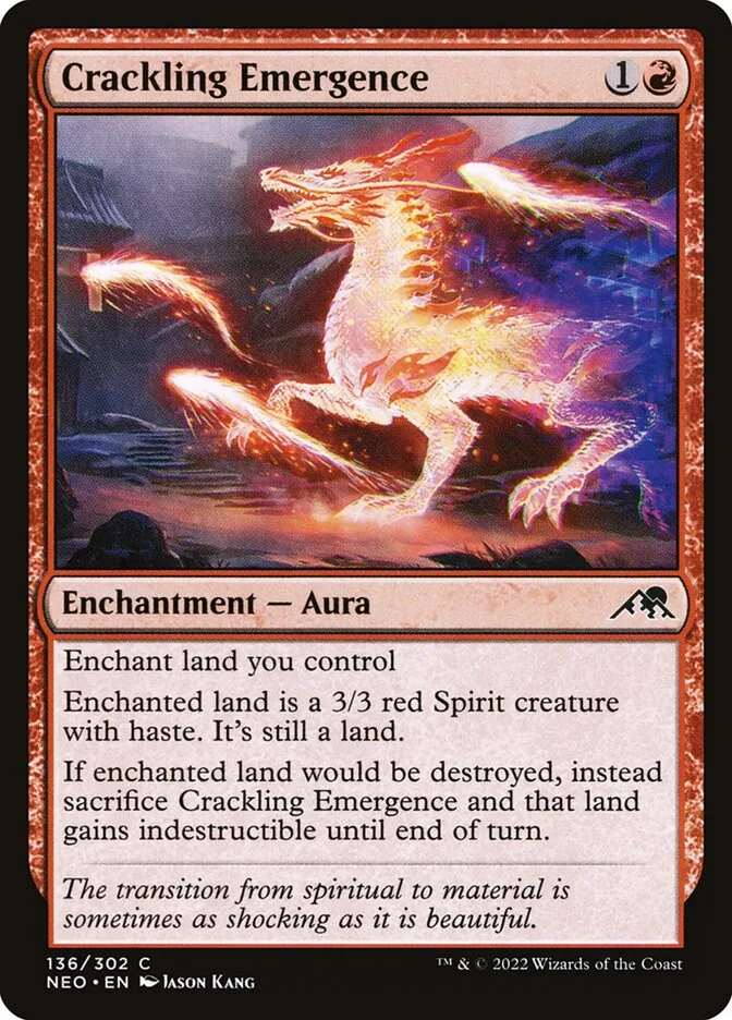 2022 Kamigawa: Neon Dynasty Crackling Emergence common #136 common card image