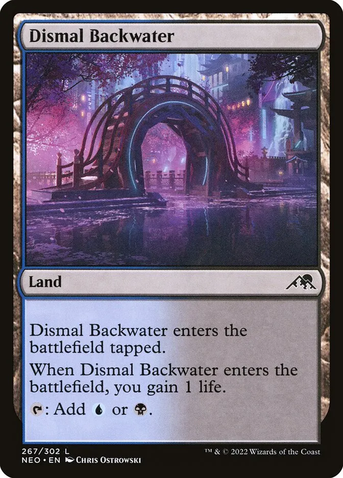 2022 Kamigawa: Neon Dynasty Dismal Backwater #267 common card image