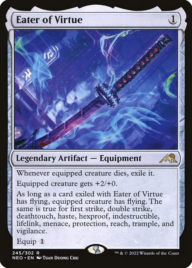 2022 Kamigawa: Neon Dynasty Eater of Virtue #245 rare card image