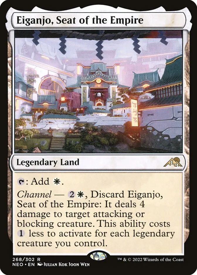 2022 Kamigawa: Neon Dynasty Eiganjo, Seat of the Empire rare #268 rare card image