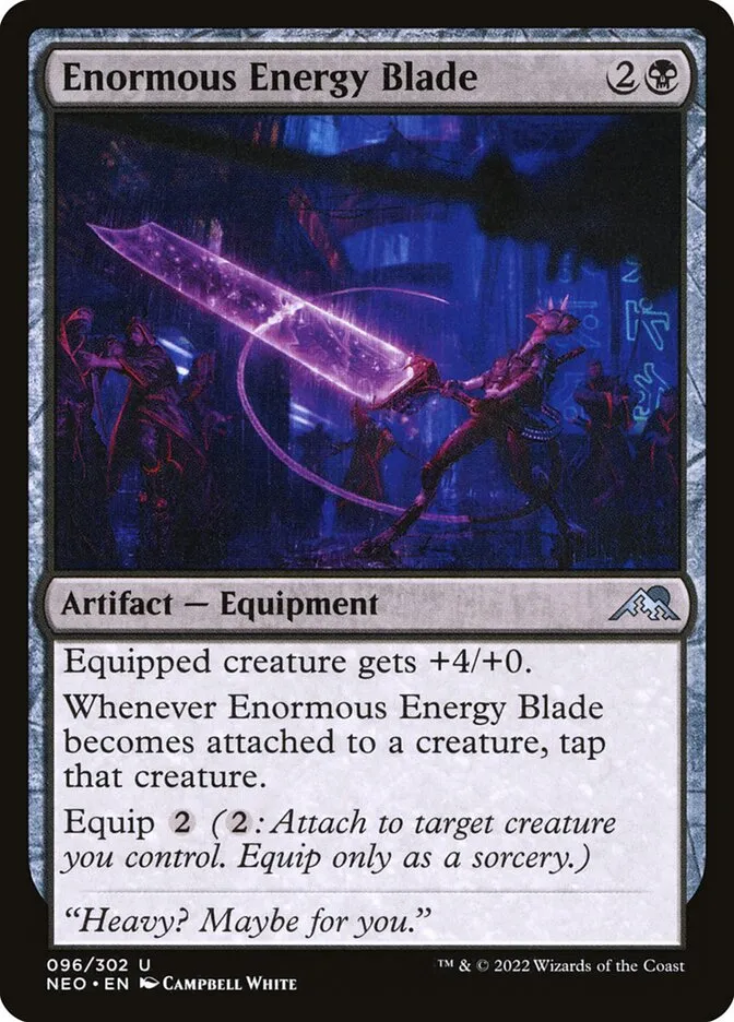 2022 Kamigawa: Neon Dynasty Enormous Energy Blade uncommon #96 uncommon card image