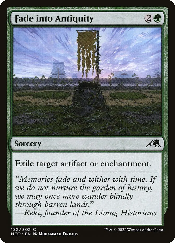 2022 Kamigawa: Neon Dynasty Fade into Antiquity common #182 common card image