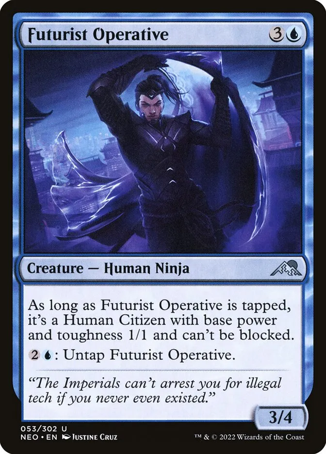 2022 Kamigawa: Neon Dynasty Futurist Operative uncommon #53 uncommon card image