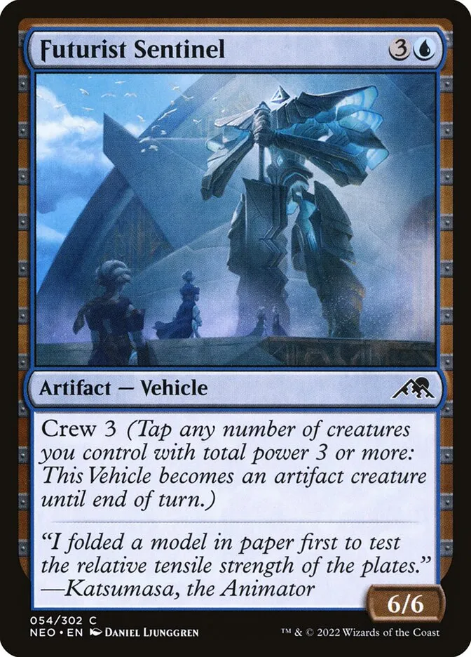 2022 Kamigawa: Neon Dynasty Futurist Sentinel common #54 common card image