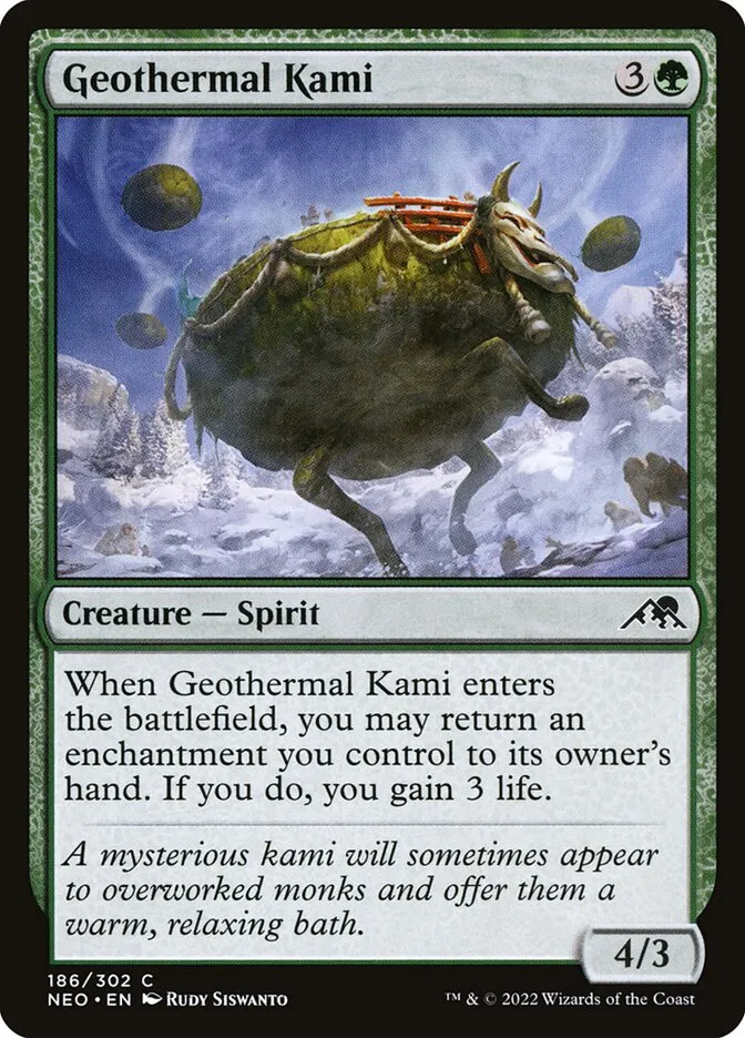 2022 Kamigawa: Neon Dynasty Geothermal Kami common #186 common card image