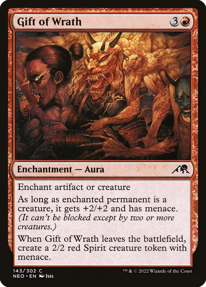 2022 Kamigawa: Neon Dynasty Gift of Wrath #143 common card image