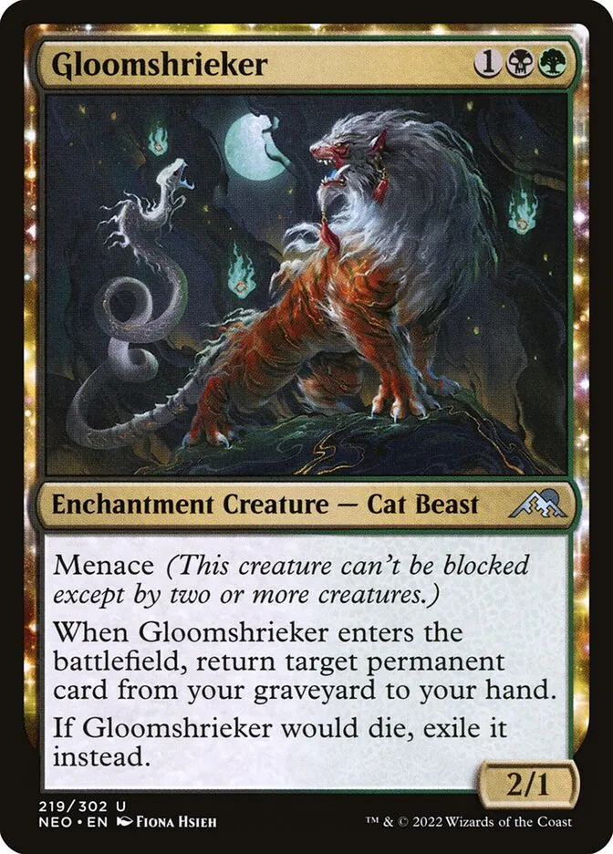 2022 Kamigawa: Neon Dynasty Gloomshrieker uncommon #219 uncommon card image