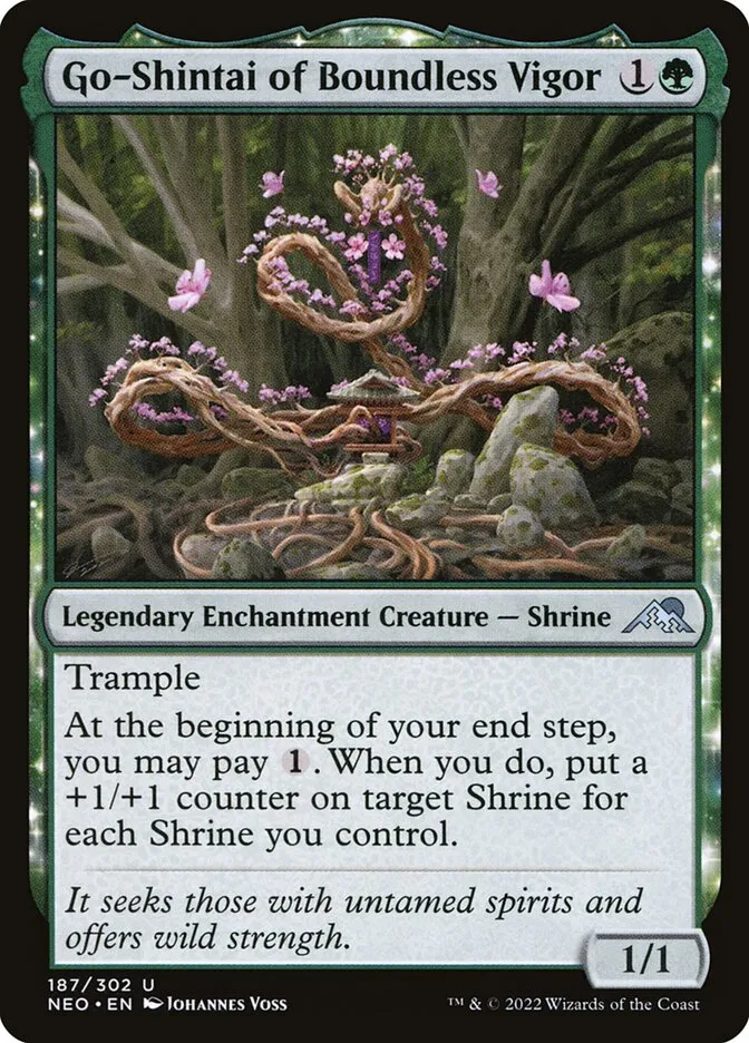 2022 Kamigawa: Neon Dynasty Go-Shintai of Boundless Vigor uncommon #187 uncommon card image