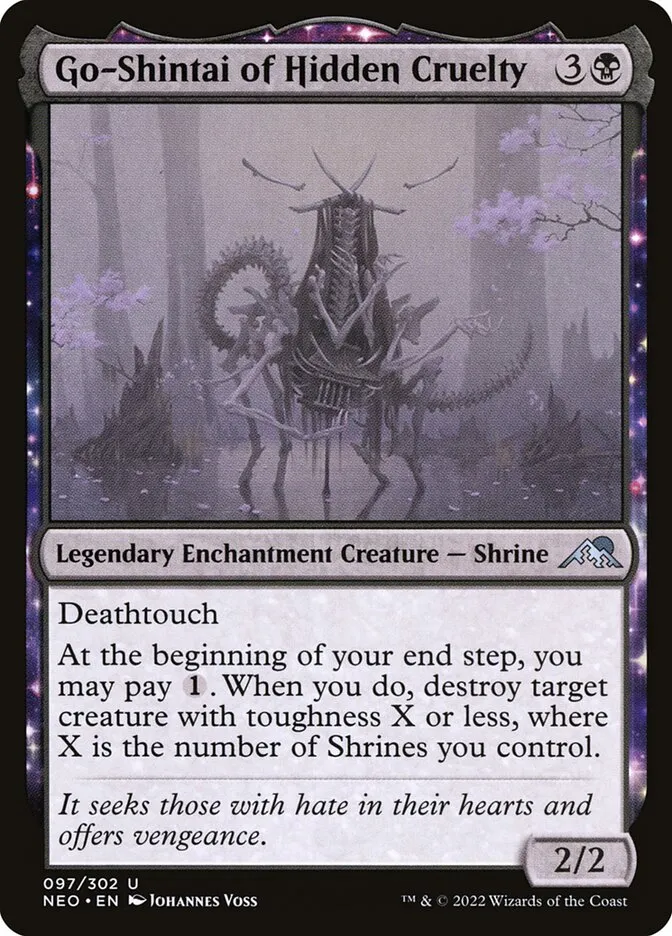 2022 Kamigawa: Neon Dynasty Go-Shintai of Hidden Cruelty uncommon #97 uncommon card image