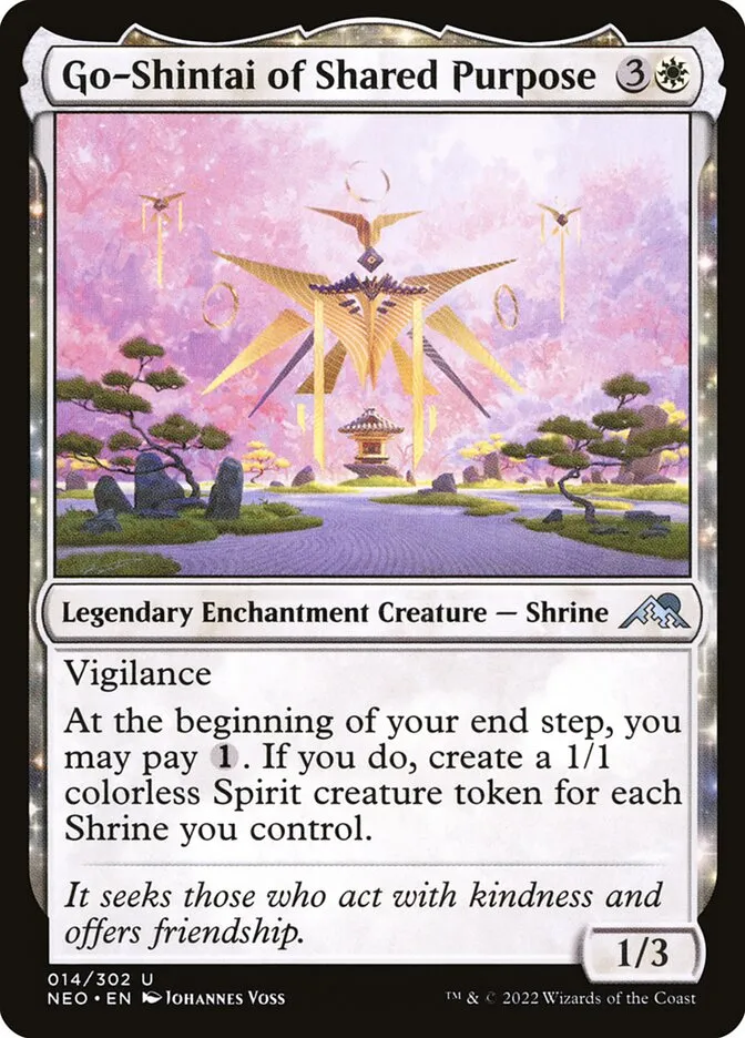 2022 Kamigawa: Neon Dynasty Go-Shintai of Shared Purpose uncommon #14 uncommon card image