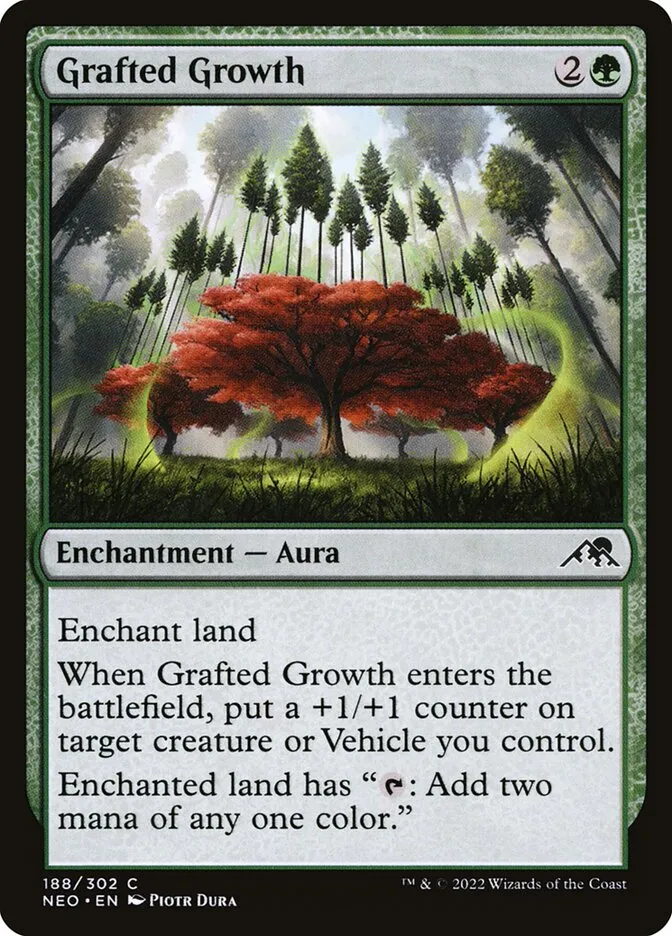 2022 Kamigawa: Neon Dynasty Grafted Growth #188 common card image