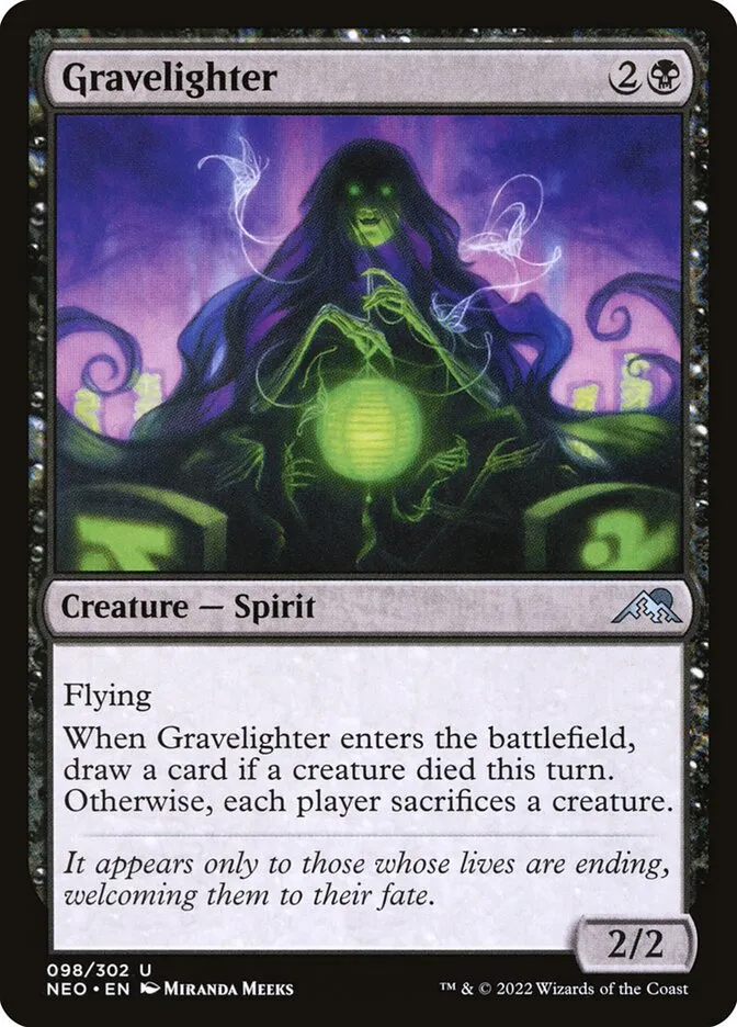 2022 Kamigawa: Neon Dynasty Gravelighter uncommon #98 uncommon card image