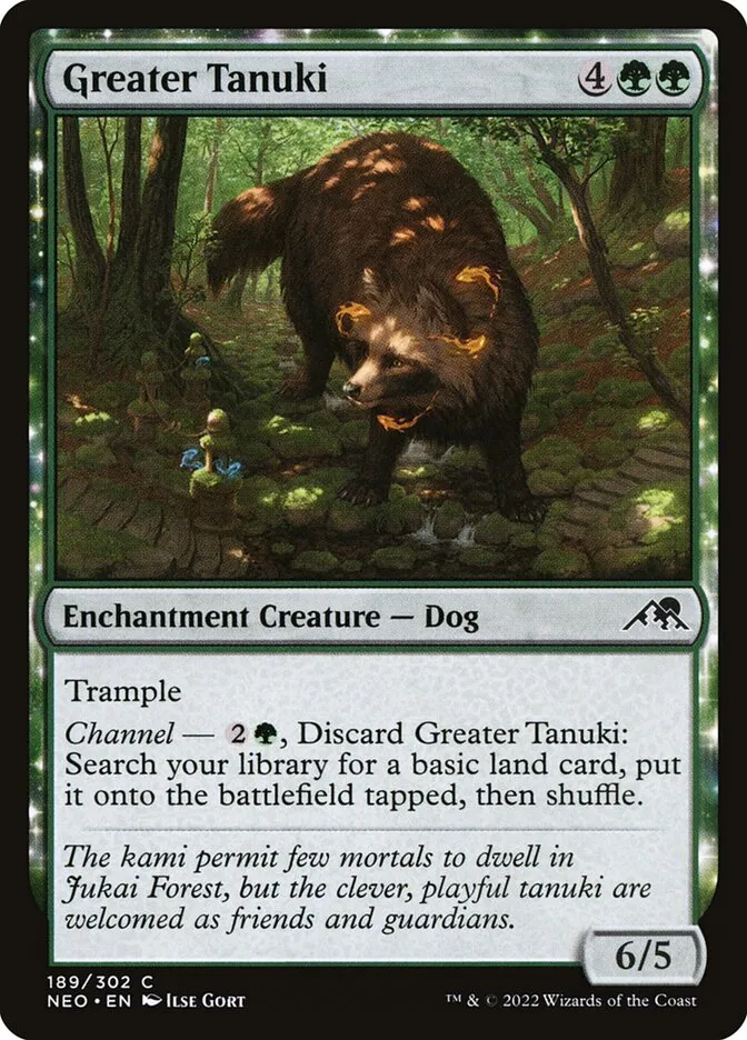 2022 Kamigawa: Neon Dynasty Greater Tanuki common #189 common card image