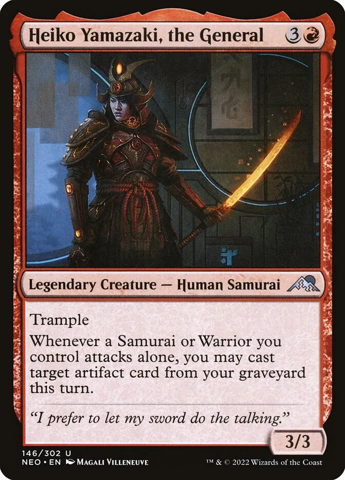 2022 Kamigawa: Neon Dynasty Heiko Yamazaki, the General uncommon #146 uncommon card image