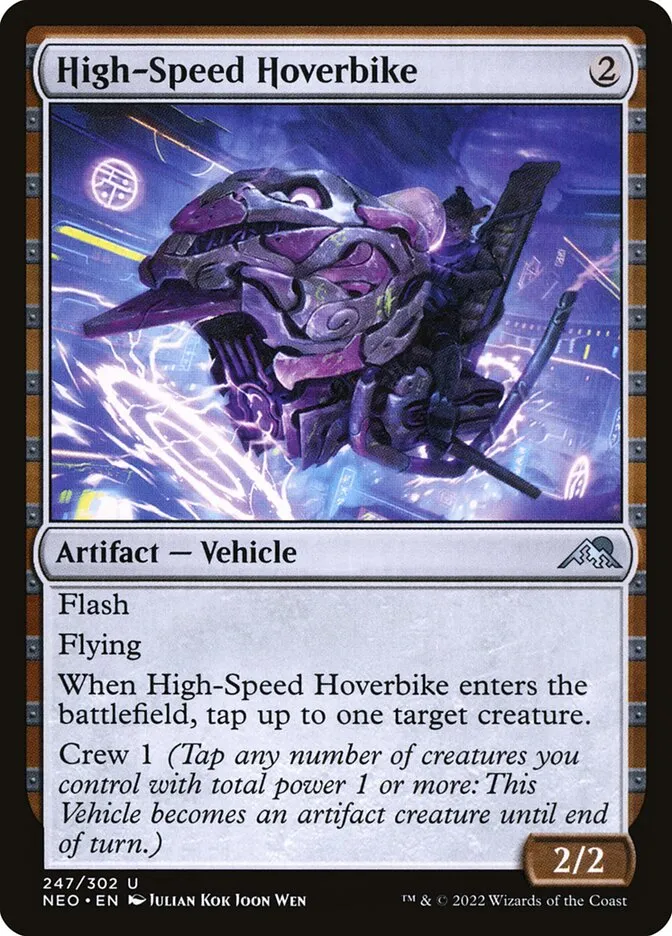 2022 Kamigawa: Neon Dynasty High-Speed Hoverbike #247 uncommon card image