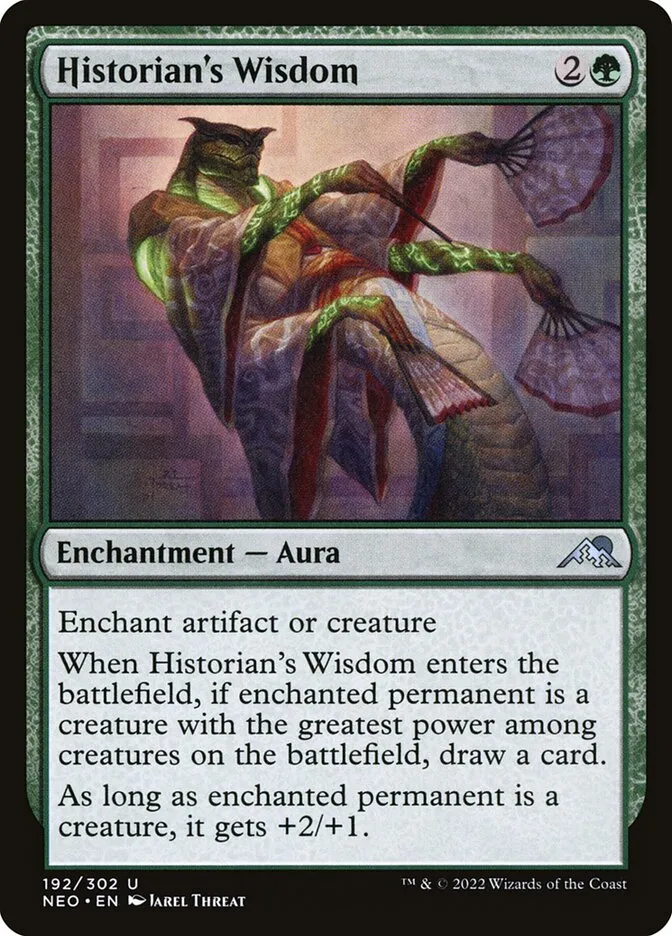2022 Kamigawa: Neon Dynasty Historian's Wisdom uncommon #192 uncommon card image