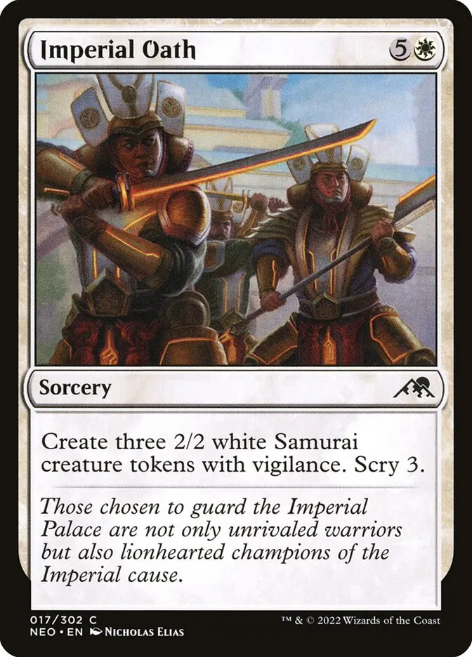 2022 Kamigawa: Neon Dynasty Imperial Oath common #17 common card image