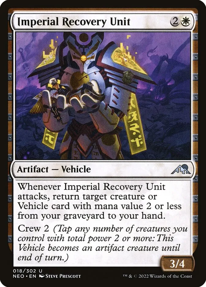 2022 Kamigawa: Neon Dynasty Imperial Recovery Unit uncommon #18 uncommon card image