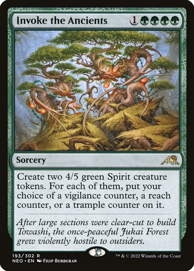 2022 Kamigawa: Neon Dynasty Invoke the Ancients #193 rare card image