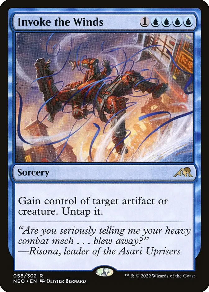 2022 Kamigawa: Neon Dynasty Invoke the Winds #58 rare card image