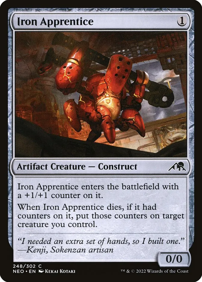 2022 Kamigawa: Neon Dynasty Iron Apprentice common #248 common card image