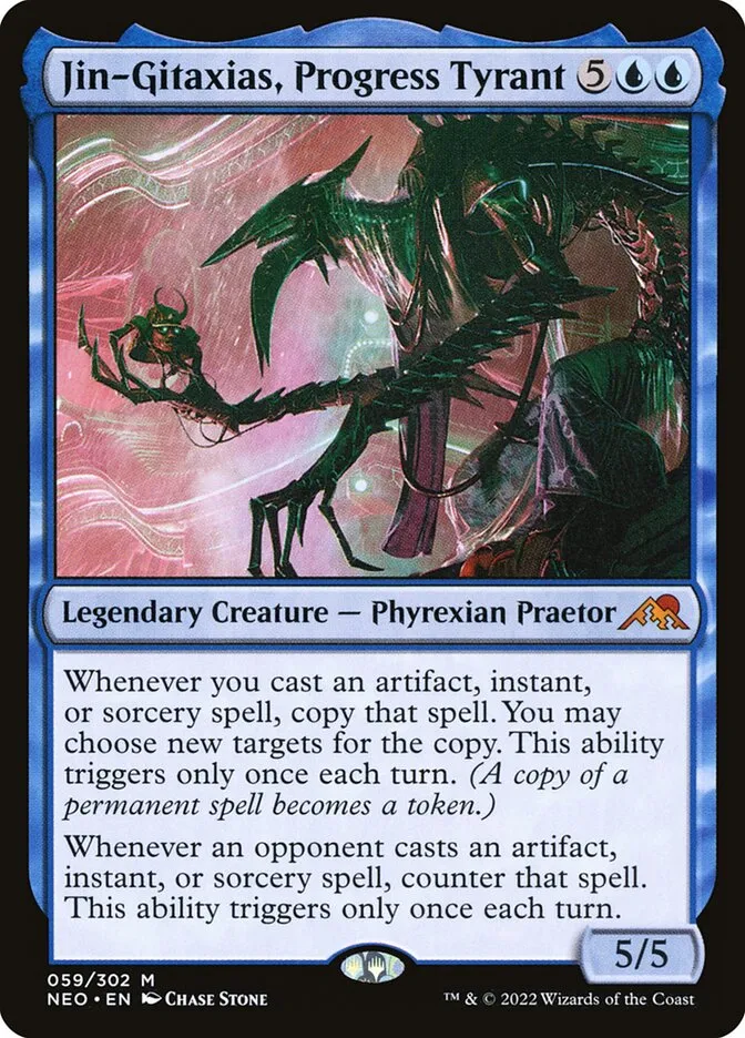 2022 Kamigawa: Neon Dynasty Jin-Gitaxias, Progress Tyrant #59 mythic card image