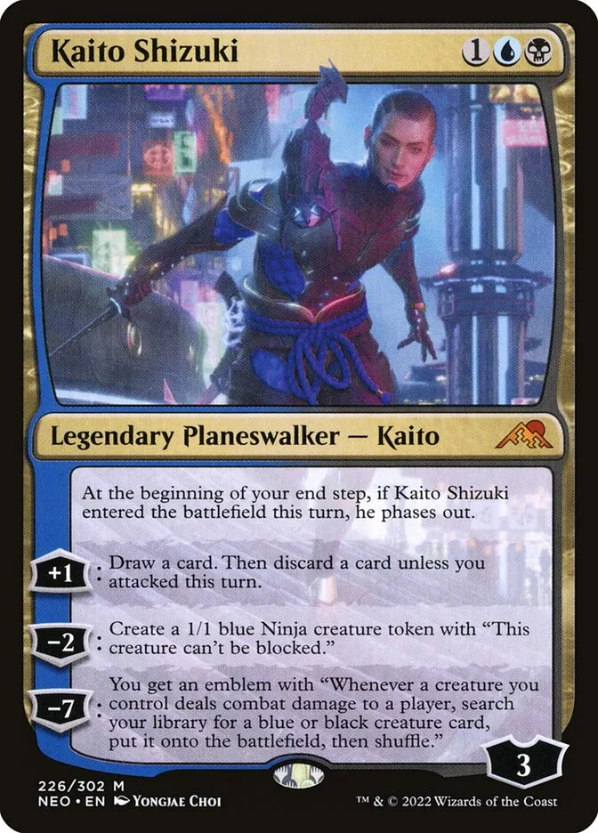 2022 Kamigawa: Neon Dynasty Kaito Shizuki #226 mythic card image