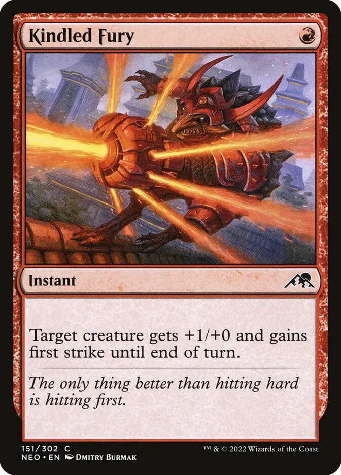 2022 Kamigawa: Neon Dynasty Kindled Fury #151 common card image