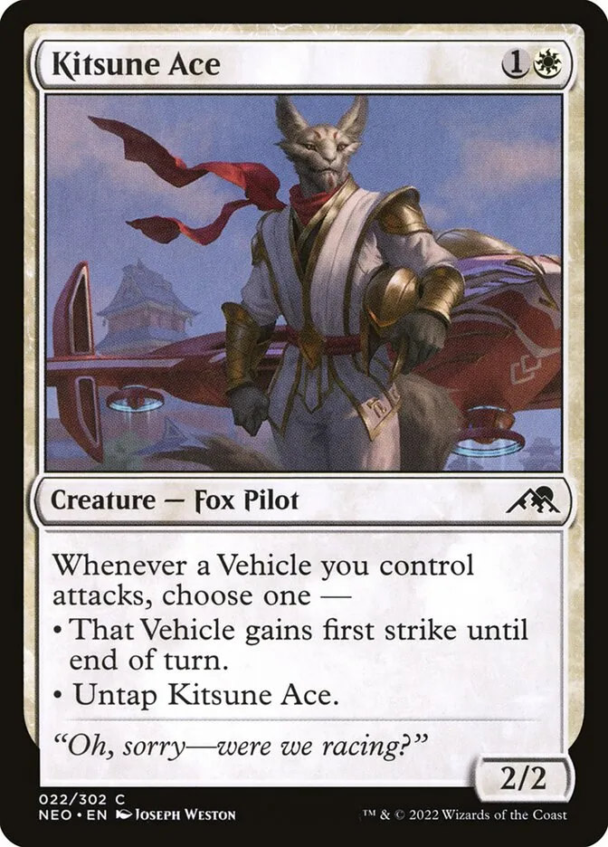2022 Kamigawa: Neon Dynasty Kitsune Ace common #22 common card image