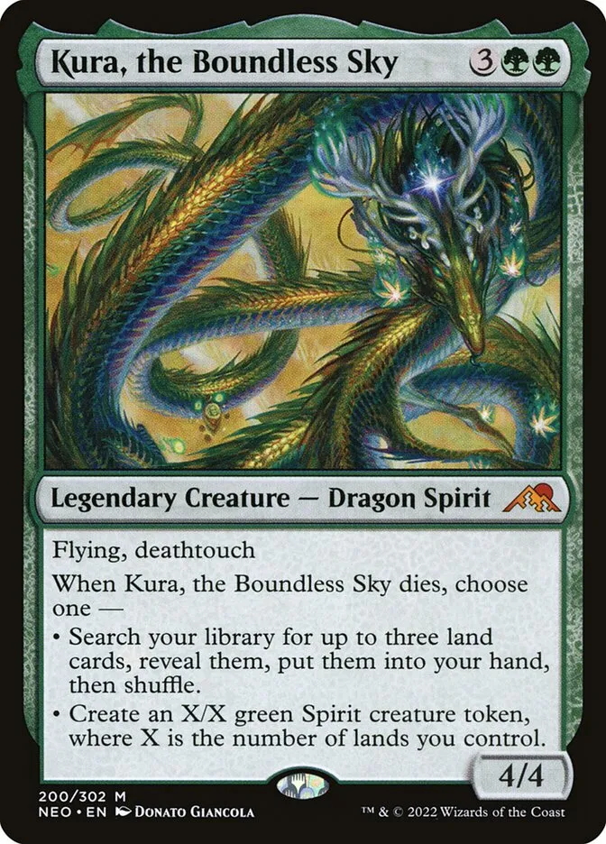 2022 Kamigawa: Neon Dynasty Kura, the Boundless Sky mythic #200 mythic card image