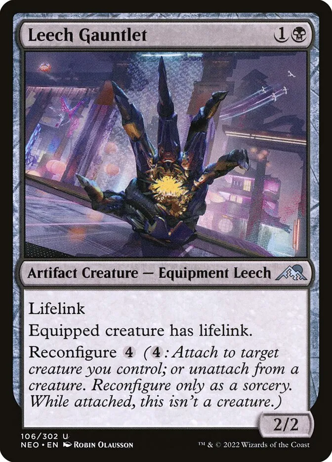 2022 Kamigawa: Neon Dynasty Leech Gauntlet uncommon #106 uncommon card image